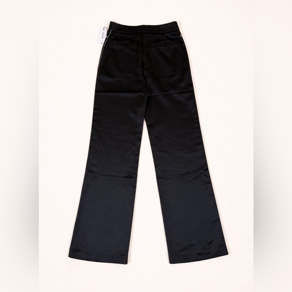 Jason Wu Black Satin Wide Leg Tuxedo Pants w/Rhinestone Side Stripe – Sz 2 – NWT - Picture 3 of 7